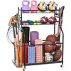 Estante de Almacenamiento para Garaje de Equipo Deportivo Transfronterizo Estante de Almacenamiento para Juguetes Pelotas con Ruedas Estante de Baloncesto para Niños Estante de Almacenamiento para el Hogar