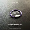 Llavero Pequeño Colorido Anillo de Alambre de Acero Inoxidable Recubierto de Goma Colgante Colgante Hecho a Mano DIY Accesorios de Ferretería Llavero