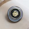 Moda Rosa Duplo Anel Resina Duplo Metal Botão Pequeno Chanel Estilo Casaco Casaco Terno Botão Decorativo Botão Suéter Botão
