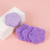 Esponja para maquillaje desmaquillante en polvo facial, pulpa de madera morada, algodón de fibra natural, esponja limpiadora, exfoliante, madera, algodón, esponja para lavar la cara