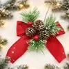Adorno de Lazo para Árbol de Navidad Lazo de Piña Accesorios de Decoración para Caja de Regalo de Navidad Adornos Navideños Transfronterizos