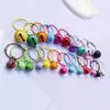 Acessórios de Chaveiro de Sino Coloridos para DIY Mais Vendidos, Argolas de Fio de Aço Pintadas Coloridas, Pingentes para Mochila, Chaveiros