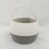 Cesta plegable, cesta para guardar snacks, cesta de almacenamiento tejida con cuerda de algodón transfronteriza, cesta hecha a mano para guardar huevos, cesta de cuerda de algodón