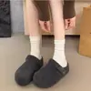 Medias Pantuflas de Fieltro Personalizadas Birkenstock para Mujer en Otoño e Invierno Nuevas de Otoño e Invierno Forradas de Felpa Aumento Interno Un Zapato Dos Usos Pantuflas Perezosas de Punta