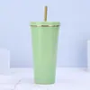 Taza de Acero Inoxidable 304 con Borde Dorado, Termo Portátil para Exteriores, Taza Práctica Estilo Fresco para Montar en Coche