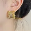 Pendientes de Fantasía con Textura Hechos a Mano de Diseño de Nicho 2025 Nuevo Estilo Caliente Pendientes Elegantes de Alta Gama Únicos para Mujeres