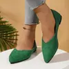 Sapatos femininos transfronteiriços 2025 outono novo estilo bico fino sapatos baixos rasos sola macia sapatos de vovó tamanho 43 sapatos de tamanho grande atacado