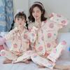 Pijamas infantiles de primavera y otoño, finos, de manga larga y con aire acondicionado para niñas pequeñas.