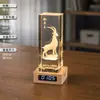 Personalización de Trofeos de Cristal Luminoso, Relojes de Madera Maciza Creativos, Adornos de Medallas, Souvenirs para Eventos de Reunión Anual de Empresas para Empleados
