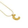 Collar con Colgante de Acero Inoxidable 26 Letras Patrón de Lava Europeo y Americano Transfronterizo Diseño Plisado en Relieve Joyería 18K para Hombres y Mujeres