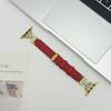 Fivela Fina em Formato de I Cravejada com Diamantes Tira de Couro Adequada para Pulseiras Apple 10, 11, Huawei 11, Fit4, Gt6, Xiaomi 10