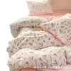 Série Miu Tinta Lavada Floral Algodão Casa Conjunto de Quatro Peças Dormitório Conjunto de Três Peças Fábrica de Origem Nantong