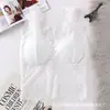 Alça de ombro larga longa renda cílios beleza volta enrolada no peito tubo superior sem anel de aço com almofada peito camisola inferior para mulheres