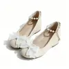 Zapatos de boda de perlas con suela blanda, zapatos de dama de honor, zapatos de mujer, nuevo estilo primavera y otoño 2026, aumento interno de altura, lazo francés, zapatos de tacón bajo para mujer