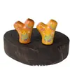 Conector de Tres Vías Pintado de Madera de Durazno Viejo para Manualidades, Accesorios para Pulseras Hechas a Mano DIY T8491 Conector de Tres Vías de Durazno