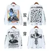 Transfronterizo Europeo y Americano Hellstar Hellstar Moda Americana Calle Alta Casual Holgada Camiseta de Manga Larga para Hombres y Mujeres Ius