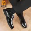 Nuevos Zapatos de Negocios para Hombre Elderhead, Zapatos Derby Transpirables, Zapatos Formales de Cuero para Hombre, Zapatos Negros de Punta Redonda para Hombre Xs26019