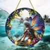 Disco Acrílico Creativo Transfronterizo Colgante Plano Sueño de Princesa Cuento de Hadas Belleza Imagen Atrapasol Decoración de Ventana Letrero Colgante para Porche