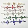 Venta al por mayor Oval Gota de Agua Cristal Pedrería Cadena de Flores DIY Ropa Cuello Decorativo Tiras de Diamantes Zapatos Bolsos Accesorios de Cristal