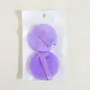 Esponja de Terciopelo de Doble Cara para Polvos Sueltos Algodón Suave Redonda Grande Terciopelo de Cristal Polvo Seco Polvo de Miel Set de Esponjas de Terciopelo para Maquillaje