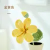Fio Tricotado à Mão Flor Única Flor de Paulownia Arranjo de Cena de Flores Simulação Decoração de Flores Artificiais Decoração de Casa Fofa Quatro
