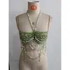 Sujetador estilo europeo y americano AYJ, cadena corporal de AliExpress, sujetador sexy de borlas, halter europeo y americano sin espalda con cuentas de piedra