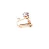 Banho de Cobre com Ouro Real 14K, Brincos de Clipe para Orelha que Preservam a Cor com Incrustação de Zircônia, 6mm Brincos Artesanais DIY, Estilo Chinês, Estilo Étnico