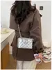 Bolsa Caixa Estilo Chanel Temperamento Estilo Coreano Nicho Novo Estilo Versátil Estudante Deslocamento Diário Bolsa Transversal com Corrente