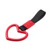 Cinturón Electrostático JDM en Forma de Corazón de Plástico para Coche Anillo Colgante Decorativo de Advertencia Anillo de Advertencia para Parachoques Trasero Anillo de Tirar a Mano para el Interior del Coche
