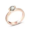 Anillo de Acero de Titanio para Mujer, Estilo Coreano y Japonés, Chapado en Oro Rosa, Anillo de Moda Trendy para Estudiantes, Anillo Geométrico Trendy para Mujer