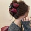Horquilla de algodón tridimensional con lazo para el pelo, para invierno, para mujer, para la nuca, 2024, con clip de tiburón grande, accesorios para el cabello