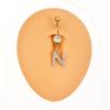 Uña de Ombligo de Acero Inoxidable con 26 Letras Inglesas Europeas y Americanas A-Z Hebilla de Ombligo Accesorios DIY Anillo de Ombligo Uña Joyería para Perforación del Cuerpo Humano