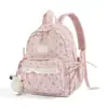 Mochila de Veludo Cotelê para Mulheres, Estilo Coreano Ins Simples Casual para Estudantes, Mochila Pequena Leve para Meninas