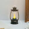Vintage Swing Candlelight Wind Lantern Horse Lantern Ornaments Camping Portable Nightlight Ins Quarto Led Luz Decorativa Atmosfera