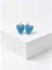 Pendientes Acrílicos Coloridos de Corazón Retro Exagerados Aros de Cobre para Oreja Sensación de Lujo Ligero de Gama Alta Resina Grandes Corazones de Melocotón para el Fondo de los Pendientes Adornos para la Oreja