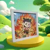 Presente Artesanal Pintura com Diamantes Brilhantes Brinquedo Educativo com Adesivos de Diamante e Porta-Retrato Peça de Exibição Criativa DIY
