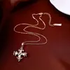 Colar Pingente Cruz de Zircônia Retrô Europeu e Americano, Corrente de Suéter Fashion de Luxo Leve, Joia Única de Nicho para Mulheres