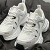 Zapatos transpirables tipo papá para mujer 2023 Primavera y Verano Suela gruesa que aumenta la altura Zapatillas de correr Estilo Hong Kong Moda Malla Transpirables y cómodos