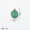 Colgante Popular Transfronterizo de Corazón Verde con Cruz y Caballito de Mar Accesorios para Joyería DIY Accesorios para Pendientes Retro