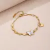 Pulsera de Mariposa con Parches Dorados Estilo Coreano Diseño de Nicho Ins Tendencia de Moda Personalidad Versátil Sentido de Alta Gama Pulsera