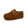 Otoño 2026 Nuevo Estilo Zuecos Birkenstock de Punta Cerrada para Mujer Calzado Casual para Exteriores Slip-Ons que Aumentan la Altura Suela Gruesa Pantuflas Perezosas