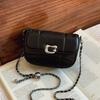 Bolso Pequeño Retro de Cadena para Mujer 2025 Nuevo Estilo Simple Bordado a Cuadros Bolso Cuadrado Pequeño Estilo Extranjero Versátil Bolso Cruzado para Mujer