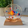 Novos Ornamentos de Cristal de Planeta Espacial Luminosos Coloridos Impressos com Gravação Interna 3D para Decoração de Interiores Atacado Transfronteiriço Luminária de Mesa de Cabeceira Infantil
