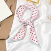 Obsesionado con el amor pañuelo francés retro diadema pañuelo pequeño largo estrecho fino corbata ins cinta para el pelo cinta para atar bolsa