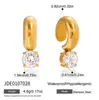 Pinzas para Orejas de Acero Inoxidable Jingqiao para Mujer Sin Perforaciones Pendientes de Circonita Lujo Accesible Pendientes de Gama Alta Joyería Transfronteriza Otoño e Invierno Europea y Americana