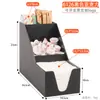 Portavasos para Cafetería y Tienda de Té con Leche, Suministros Comerciales para Bar, Caja de Almacenamiento para Servilletas de Papel y Popotes, Portavasos de Papel Desechable, Dispensador de Vasos