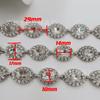 Cadena de aleación con diamantes de imitación para accesorios de ropa, cadena decorativa para disfraces, cadena con código elegante, venta al por mayor