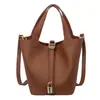 Bolsa de Mão Estampa Lichia Bolsa Saco para Mulheres 2026 Novo Estilo Simples Casual Bolsa de Ombro Transversal Alta Qualidade Bolsa Mãe-Filha