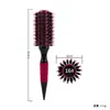 Peine Rizador de Cabello Resistente a Altas Temperaturas Dientes de Nylon Peine Rizador Tubo de Aluminio Peine Redondo de Rodillo Conductor de Calor Forma Esponjosa Peine Rizador