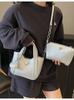 Bolsos Moda Bolso de Mano con Patrón de Lichi 2024 Nuevo Bolso de Hombro Simple y Fresco Bolso para Dropshipping Transfronterizo